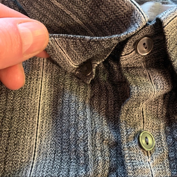 Burma Bibas Long Sleeve Shirt Ombré Stripe Winter Weight - Picture 4 of 6